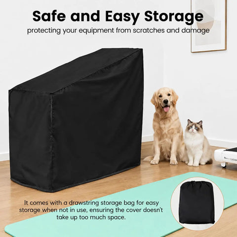 All Weather Indoor Outdoor Exercise Bike Cover For Cannondale Smart Trainer Ecosystem Setup 2022 To 2025 in black with pets