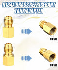 All In One Side Mount Can Tap Valve Gear For R134A And R12 With Tank Adapters brass refrigerant tank adapter