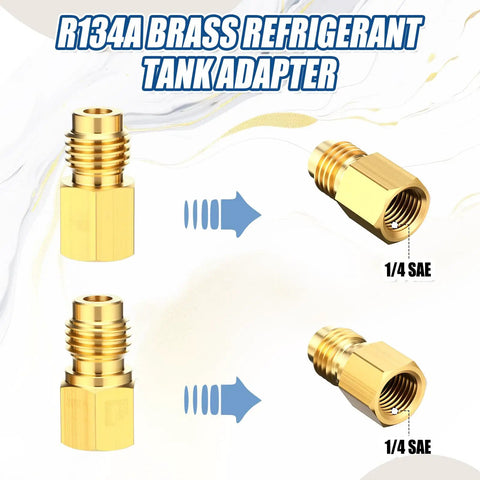 All In One Side Mount Can Tap Valve Gear For R134A And R12 With Tank Adapters brass refrigerant tank adapter