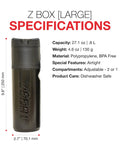 0.8L Waterproof Bike Tool Capsule For Bottle Cages Screw Cap Seal Impact Resistant Polypropylene Case with Specifications