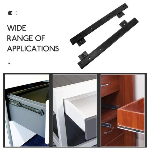 Heavy Duty Steel Keyboard Drawer Slides For Computer Desk Side Mount Keyboard Trays applications in various furniture settings.