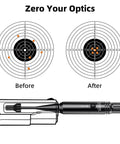 Laser Bore Sight Kit For 177 To 12 GA Caliber Rifles And Pistols with target accuracy improvement before and after