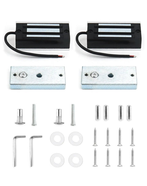 Tough As Nails Electric Magnetic Lock Two Pack with mounting hardware for secure access control installation.