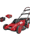 Push Lawn Mower Kit With Pwr Core 40 Brushless 40V 20-Inch Cordless Power 6.0Ah Battery Auto Pwr Jump Charger Mulch Plug And Grass Bag