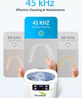 Comparison of 45 kHz Powerful Ultrasonic Jewelry Cleaner With 25oz Stainless Steel Tank, 35W Power, 5 Cleaning Modes And Timer
