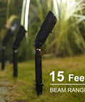 8 Pack Low Voltage Landscape Lighting Kit That Lights Up Your Yard, 3W LED spotlights with 15 feet beam range in garden