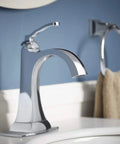 Chrome Ridgeport Single-Handle Lavatory Faucet For Modern Bathrooms, Easy One-Turn Control Of Temperature And Flow