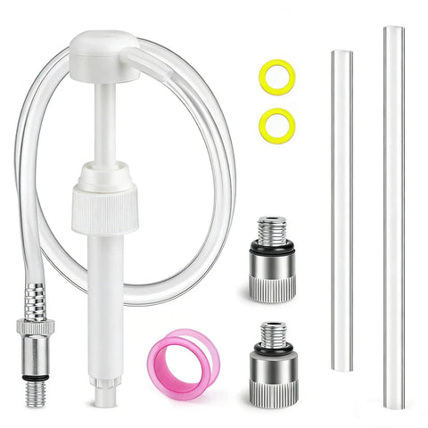 Lower Unit Gear Oil Pump For Marine Outboards And MerCruiser OMC 8cc Per Stroke Refill Kit with hoses and adapters.