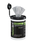 NatureGrit Hand & Surface Wipes canister, 72-count, black container with green label