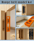 Heavy Duty Hidden Door Hinges With Mold Pack Of Two Slick Concealed Pivot Hardware For Secret Bookcase And Cabinetry Doors Featuring Buttery Smooth Silent Rotation And Three Way Adjustable Side Mount Design For Diy Building Projects showing hinge belt model kit and installation details.