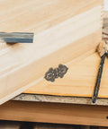 Retro Decorative Hinges For Wood Boxes And Jewelry Boxes, Zinc Alloy Small Cabinet Hinges with wood box on workbench