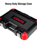 10 Piece Half Inch Drive SAE Impact Hex Driver Set With 6 Inch Reach rugged blow mold case for easy storage.