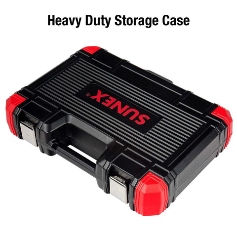 Rugged blow-molded case for 20-Piece 1/2 Inch Drive Impact Hex Driver Master Set With 6 Inch Reach 1/4 To 9/32 Inch And 6mm To 17mm
