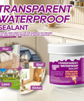Hella Clear Invisible Waterproof Coating Spray For Walls And Roofs Freaking Tough Crack Leak Sealant on kitchen counter.