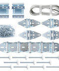Garage Door Hinge And Roller Tune Up Kit DIY Friendly No Fuss For 16x7 Or 18x7 Doors Heavy Duty Steel Hinges With Zinc Plated Hardware