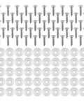200Pcs Screw On Rubber Feet With Stainless Steel Washers For Furniture Tables And Chairs Legs 17mm Diameter 6mm Thick Pads