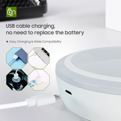 Hella Bright Universal Golf Cart Dome Light With Usb Rechargeable Battery And Cool White Led, showing USB cable charging connection.