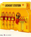 Lockout Tagout Station With Cover And 10 Pack Safety Padlocks Keyed Different Grab And Go Wall Mountable LOTO Kit Storage Board
