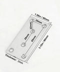 Heavy Duty Stainless Steel Mending Brackets 40 Pack Straight Up Solid Plates 3.15x1.58in with dimensions displayed for wood shelves.