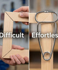 12 Piece Stainless Steel Woodworking Miter Spring Clamp Kit With Pointed Tips And D Loop Design For Super Strong Grip On Diy Projects Frame Molding Trim And Glue Drying Tasks In The Shop, wood frame clamp close-up