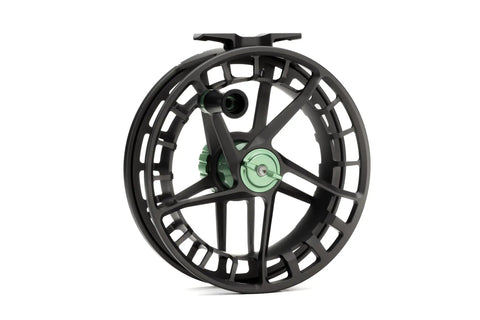 Hyperspeed M8 Fly Fishing Reel For Saltwater, side view of ultralight big game waterproof drag with large arbor for smooth performance
