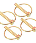 Spring Loaded Lynch Pins 4 Pack Workhorse Heavy Duty Lock Pins For Tractors And Mowers Spring Latch Fasteners Durable Hardware Kit For Quick Attachments And Secure Tool Free Installations, 4 gold pins