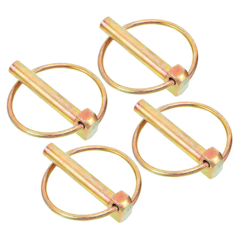 Spring Loaded Lynch Pins 4 Pack Workhorse Heavy Duty Lock Pins For Tractors And Mowers Spring Latch Fasteners Durable Hardware Kit For Quick Attachments And Secure Tool Free Installations, 4 gold pins