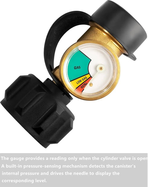 Propane Tank Gauge Level Indicator With Leak Detector And Gas Pressure Meter for RV Campers Cylinders BBQ Grills Heaters and More