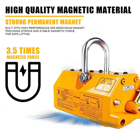 Straight Up Industrial Grade Heavy Duty N50 Neodymium Lifting Magnet showing strong magnetic force for safe lifting.