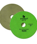 Pro Grade 7 Inch Diamond Polishing Pad Set For Marble Concrete Terrazzo And Granite Floors Wet Or Dry Polishing Grit 1500