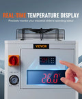 Rugged Industrial Water Chiller Built To Crush Heat Fast With 65 Liters Per Minute Flow And A 15 Liter Tank showing real-time temperature display.