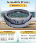 Washer Door Boot Gasket Replacement For LG And Kenmore Front Load Washers Easy Fit Must Have Durable Seal shown on table.