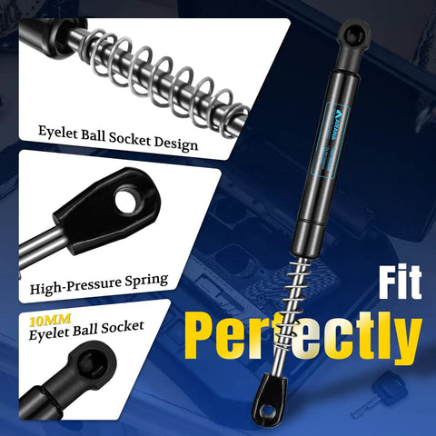 7.5 Inch Gas Strut Replacement For Sentry Safe Boxes Fits Interchange QAP1BE QAP1BLX, eyelet ball socket design