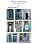 Hassle Free Residential Home Elevator No Pit Or Machine Room For Existing Homes Super Compact Indoor Space Saver display in various configurations.