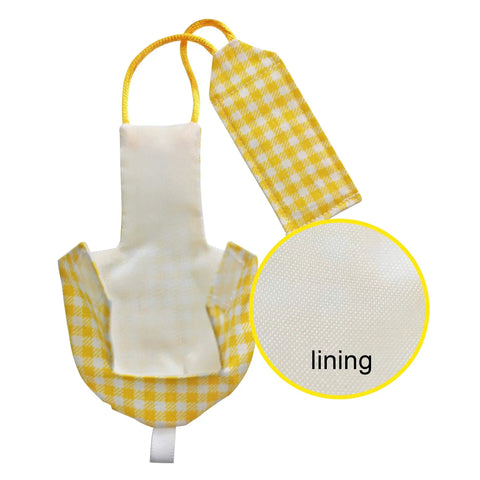 Bird Diaper Harness Flight Suit With 80 Inch Flying Leash For Parrots And Small Birds Includes A Cotton Pad S Size Yellow Checks pattern
