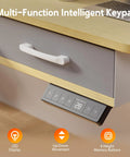 WALKINGDESK 55 Inch Electric Standing Desk With Keyboard Tray Height Adjustable Sit Stand Table featuring an intelligent keypad and LED display.