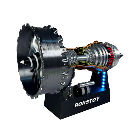 TR900 Turbofan Engine Kit For Aviation Nerds And Gearheads Realistic Jet Engine DIY Model desktop display with lights