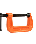 2-1/2 Inch C Clamp Heavy Duty For Woodworking And DIY Projects, 600 Pound Load Capacity, 2 Inch Opening, 1-3/8 Inch Throat, Built Tough Workshop Clamp For Quick, Secure Holds in orange color
