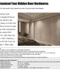 Installed Adjustable Flush Sliding Barn Door Hardware Kit With Wall Mount No Floor Aluminum Track For Wooden Doors