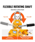 Heavy Duty 4400 Lbs Lifting Magnet With Release For Hoist And Shop Crane showing flexible rotating shaft and mechanical switch.