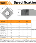 Rock Solid 50 Pack M6 Square Nuts Crafted From Genuine 304 Stainless Steel For Heavy Duty Auto Works And No Nonsense Hardware Fixes That Will Never Let You Down specification chart with dimensions and model data.