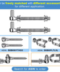 Stainless Steel J Bolt Gate Hinge 304 Grade components with accessory options for metal gates and chain link fences.