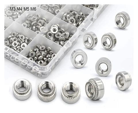 Built Like A Tank 450 Piece Self Clinching Rivet Nut Kit Includes 304 Stainless Steel Pem Fasteners for M3 M4 M5 M6 with threads