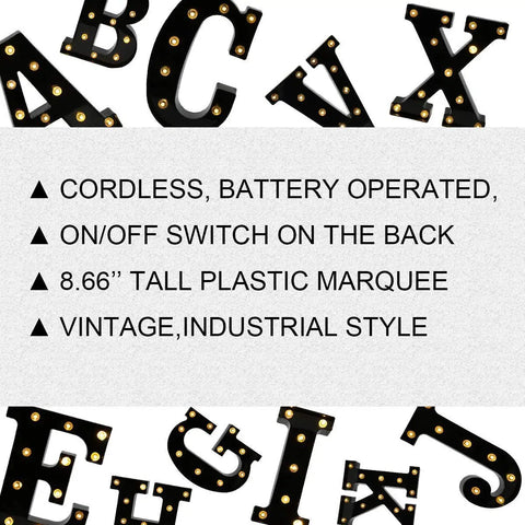 Bar Sign LED Marquee Letters Light Up Sign for Home Bar Night Light Party Decor Christmas Lamp, black plastic, 8.66” tall