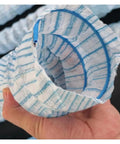 Close-up of Corrugated French Drain Pipe 2 Inch 3 Inch 4 Inch 6 Inch For Outdoor Infiltration Drainage In Yard Garden Lawn Patio Underground Drain Tube 40 Ft Long Easy Install