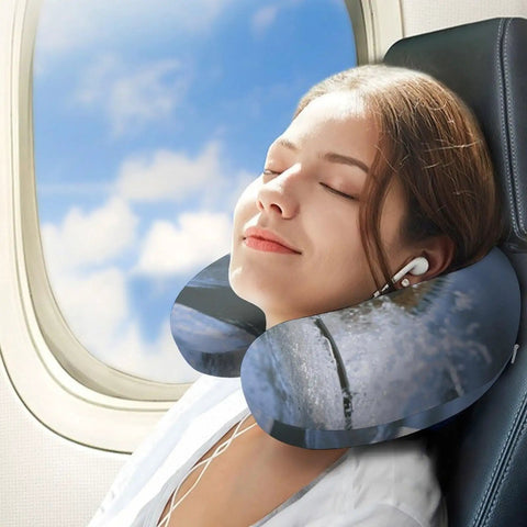 Water Skiing Squirrel Travel Pillow U Shaped Neck Support Pillow For Office Naps And Long Haul Flights Ergonomic Cervical