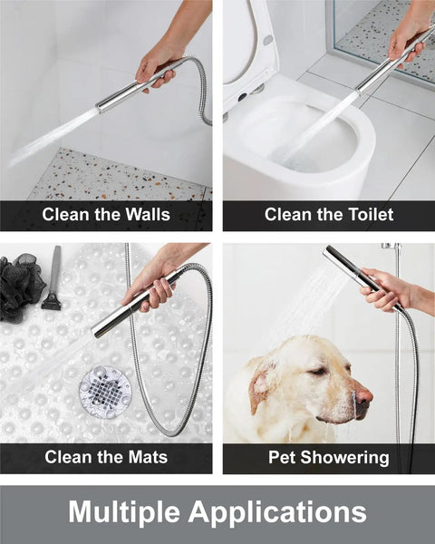 Ceiling Mount Shower System With Rain Showerhead And Handheld Spray High Pressure Chrome Finish 12 Inch Multiple Applications