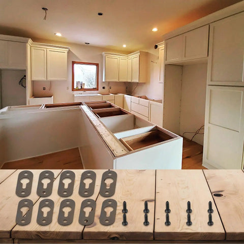 Keyhole Hanging Brackets Set 30 Pairs Beefy Heavy Duty Iron Plates For Picture Frames Mirrors Wall Mounting Shelves And Cabinets With Screws Durable Cold Rolled Steel Hardware used on kitchen cabinet installation