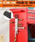Double Sided Heavy Duty Magnetic Tool Holder 12 Inch Rust Resistant Magnetic Bar With Quick Release Handle holding tools