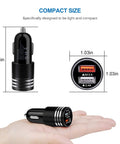 Dual Port Usb C Car Charger With Super Fast Dc Adapter For Samsung Galaxy S26 S25 S24 S23 S22 Plus Ultra Z Flip Fold in hand for size reference.